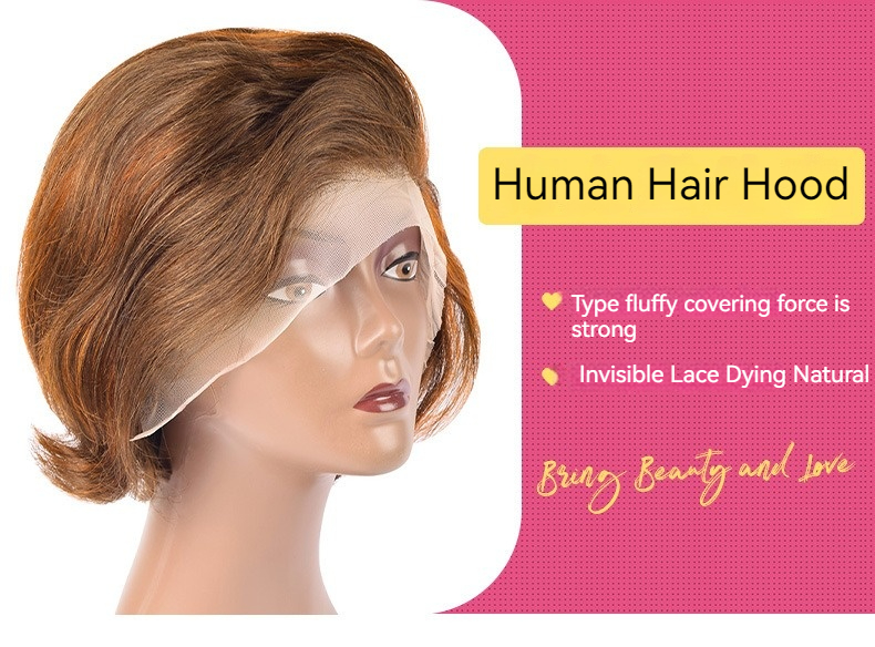 Embrace a chic AF style with our short hair full frontal lace wig, meticulously crafted from high-quality human hair for a trendy and modern appearance